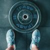 Olympic Weight Plates, Rubber Bumper Plates, 2 Inch Steel Insert 55lb Bundle Options Available for Home Gym Strength Training, Weightlifting