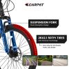 S26102 26 Inch Mountain Bike, Shimano 21 Speeds with Mechanical Disc Brakes, High-Carbon Steel Frame