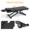 80 Inches Wide -Beauty Salon Beauty Bed Modern Massage Bed - Black 10*10 square leg iron frame structure - No adjustable backrest DDAMC-2Z-B-LKJ