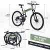 29" Folding Mountain Bike ,Suspension Fork,Aluminium Alloy Frame 21Speed Mountain Bike